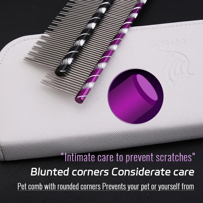 Fenice Cat Grooming Comb – Stainless Steel Pins