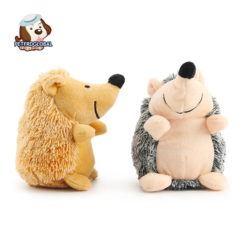 Hedgehog Plush Dog Toy – Squeaky & Bite-Resistant 🦔🐾