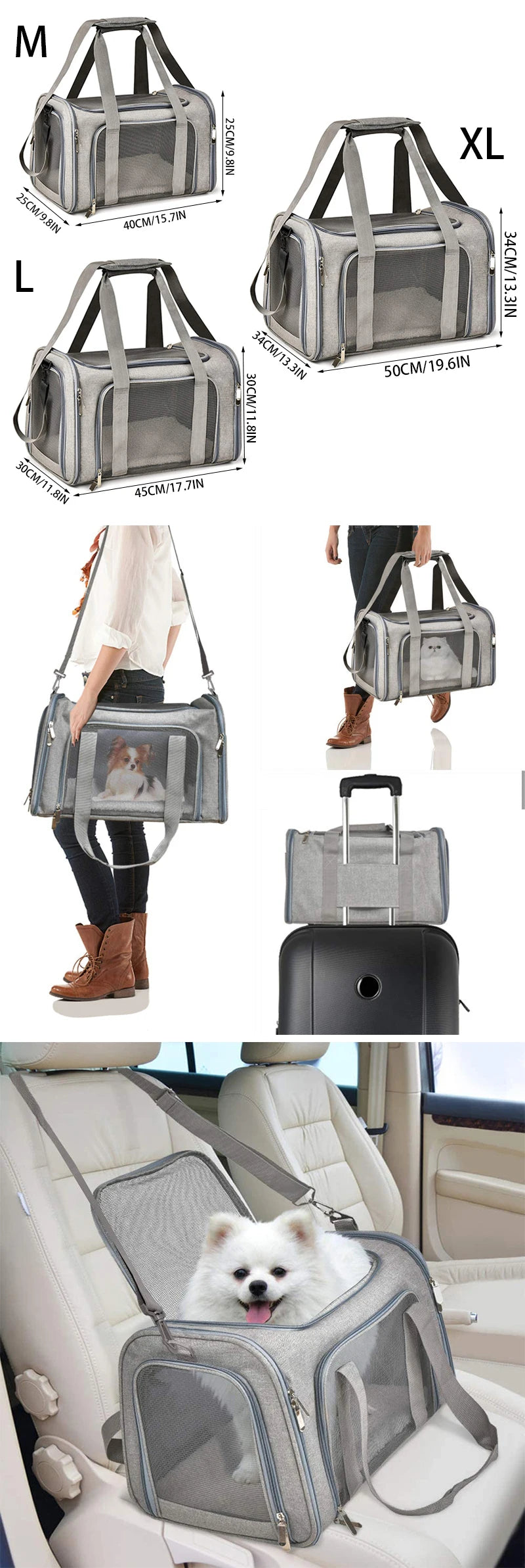 Portable Soft-Sided Pet Carrier Bag – Airline Approved Dog & Cat Travel Backpack for Outgoing Trips