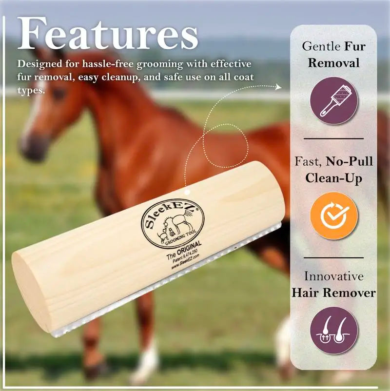 SleekEZ Horse (Dog) Shedding & Grooming Brush – All Hair Types