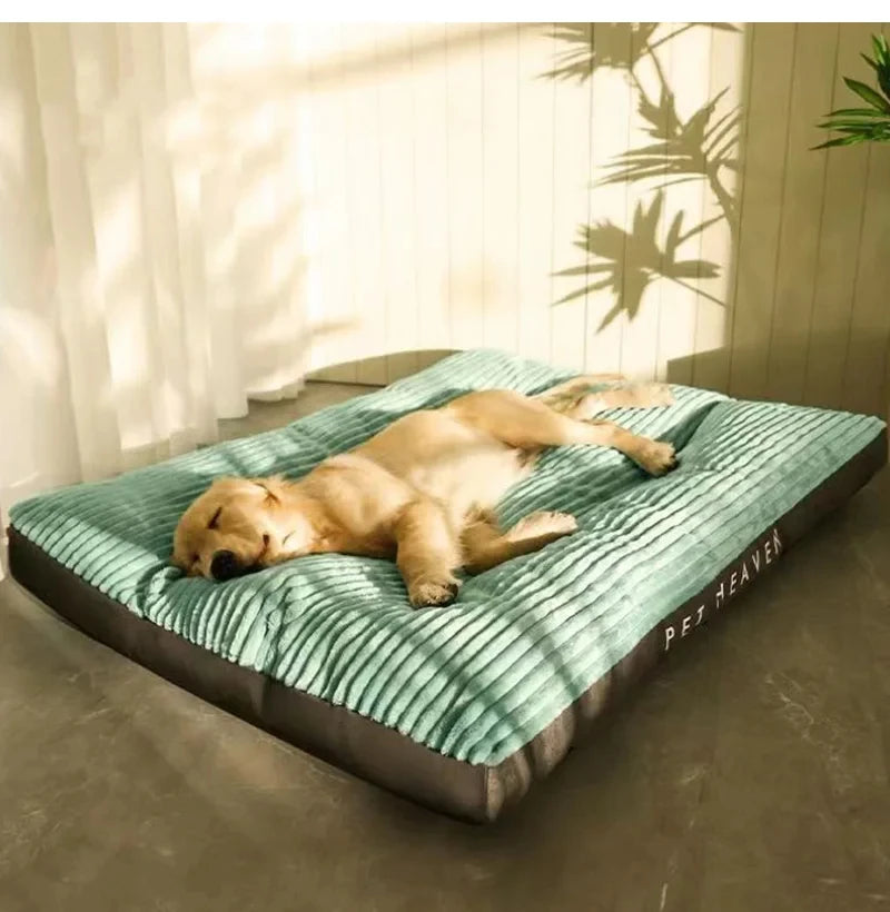 Winter Warm Corduroy Dog Bed – Soft Detachable Pet Sleeping Mat for Small, Medium & Large Dogs