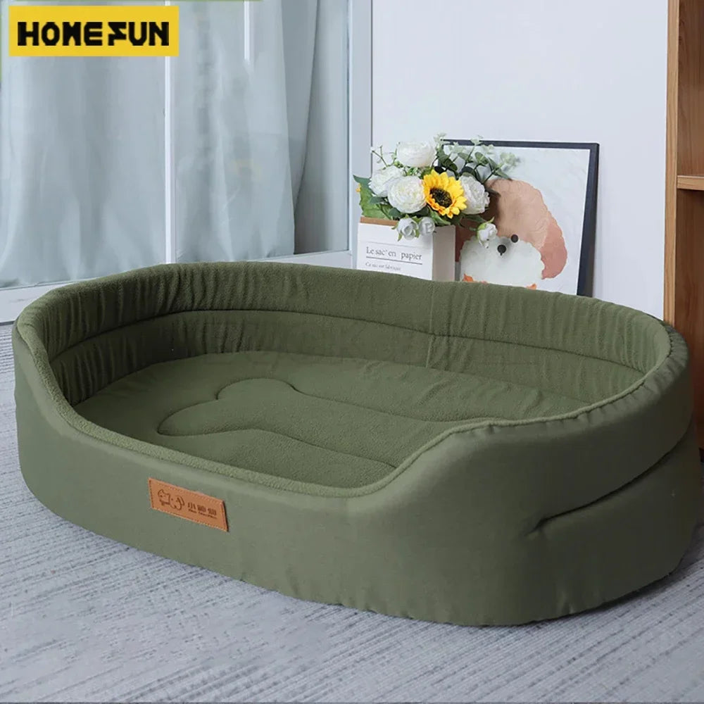 Square Waterproof Dog Bed for Large Dogs – Washable Custom Pet Sofa with Removable Inner Pad