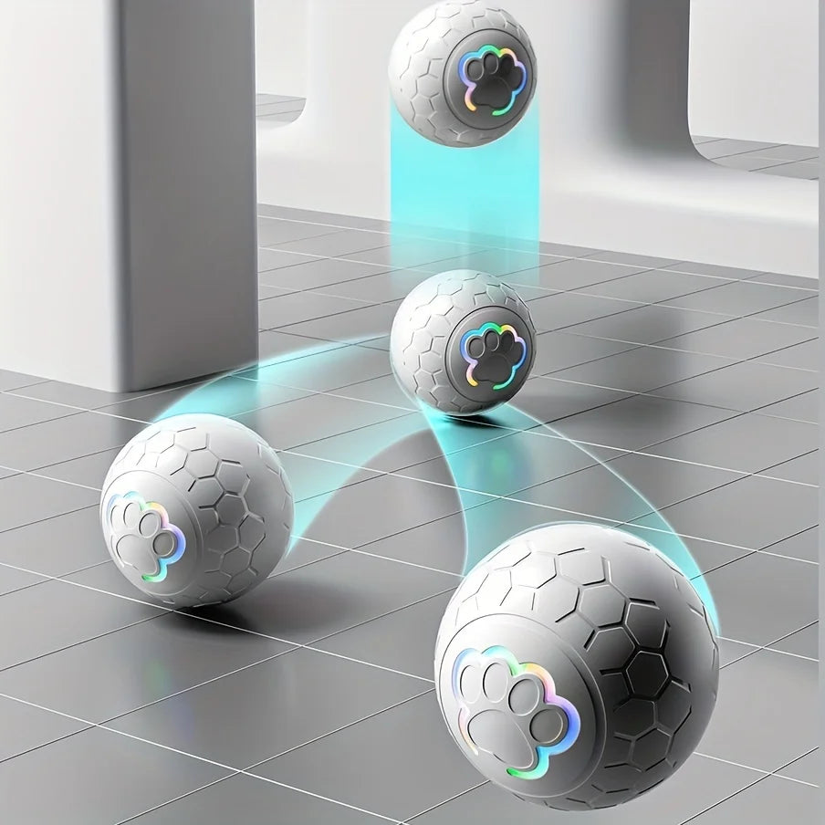 Smart Dog Toy Ball – USB Automatic Bouncing Rolling Ball with RGB Lights