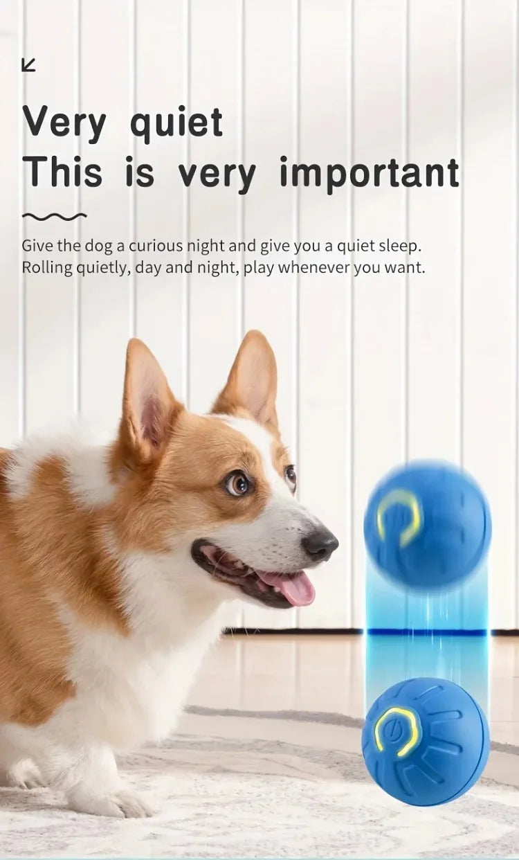 Smart Dog Toy Ball – Automatic Bouncing, USB Rechargeable, Interactive Pet Toy