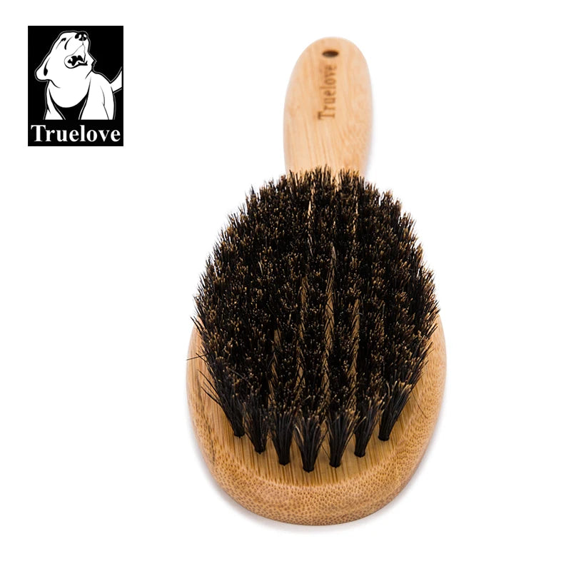 Truelove Pig Hair Pet Brush TLK21131 – Bamboo Wood Grooming Comb for Dogs & Cats