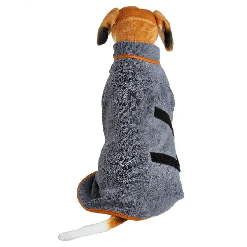 Pet Bathrobe Adjustable Towel – Super Fast-Drying Moisture Robe for Dogs (Large, Medium, Small)