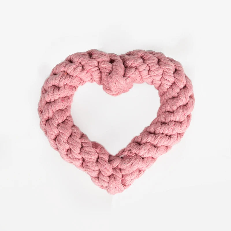 Rope Ball Dog Toy – Durable Cotton Chew & Tooth Cleaning 🐾⚽