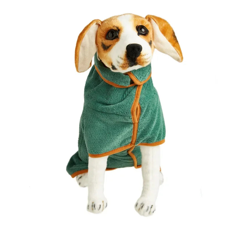 Pet Bathrobe Adjustable Towel – Super Fast-Drying Moisture Robe for Dogs (Large, Medium, Small)