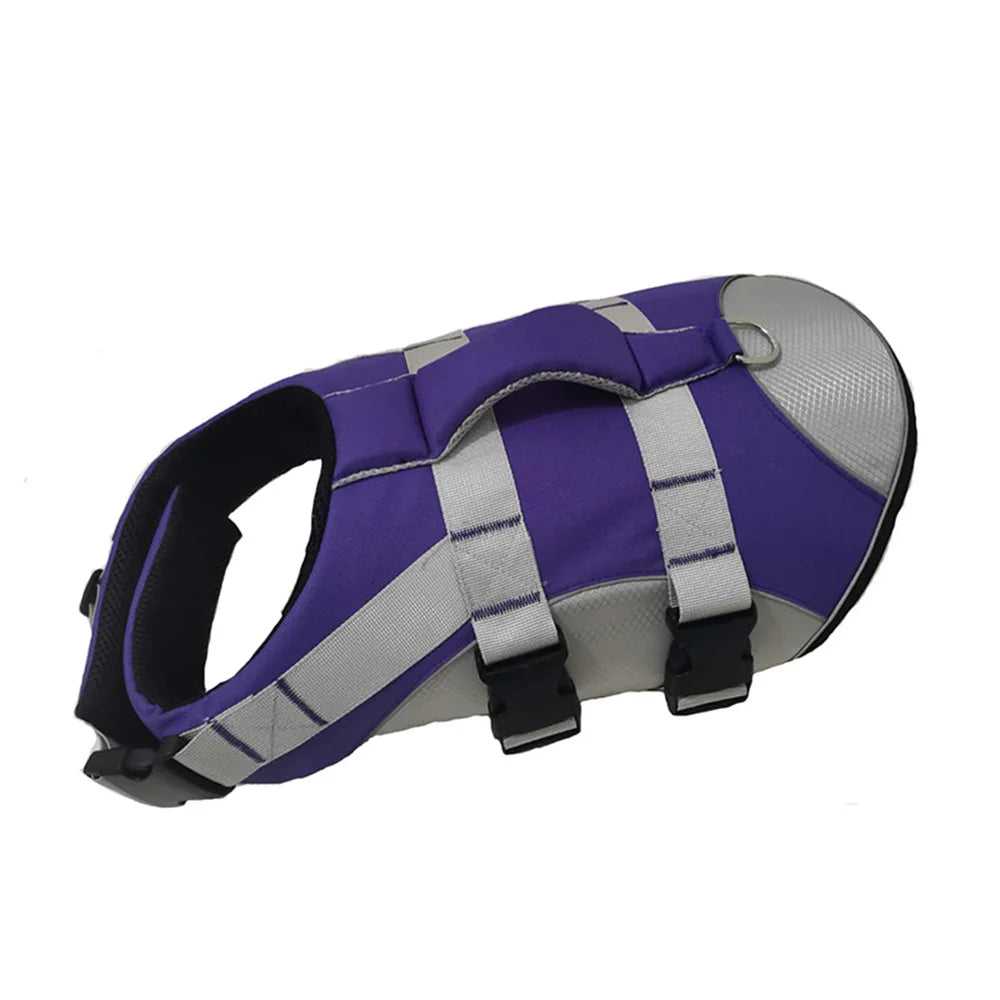 🐶 Dog Life Jacket with Handle & Pull Ring – Summer Safety Swimsuit for Small & Medium Dogs