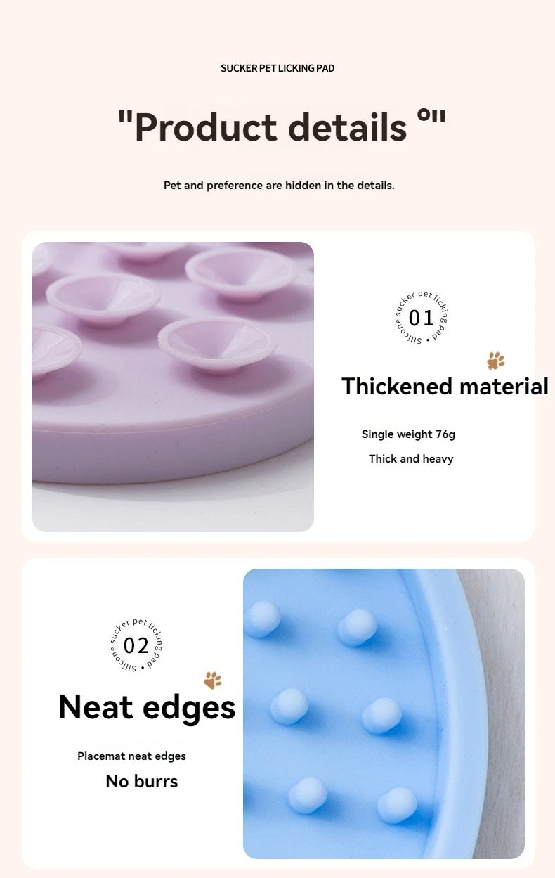 🌼 Pet Supplies Cat & Dog Licking Pad – Pentagram & Sunflower Silicone Slow Feeder Mat