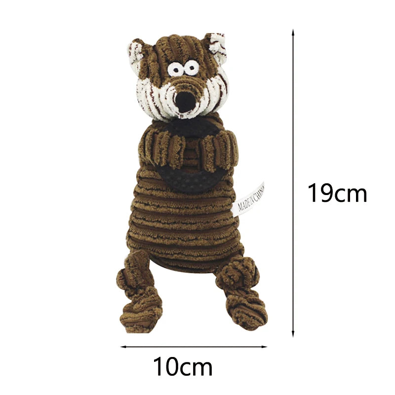 Animal Plush Squeaky Dog Toy – Cute Chew for Small Dogs 🐾🧸