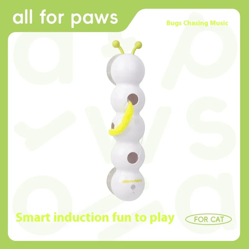 🐛 Intelligent Interactive Cat Toy – Auto Pop-Up Earthworm with Tail & Motion Activation