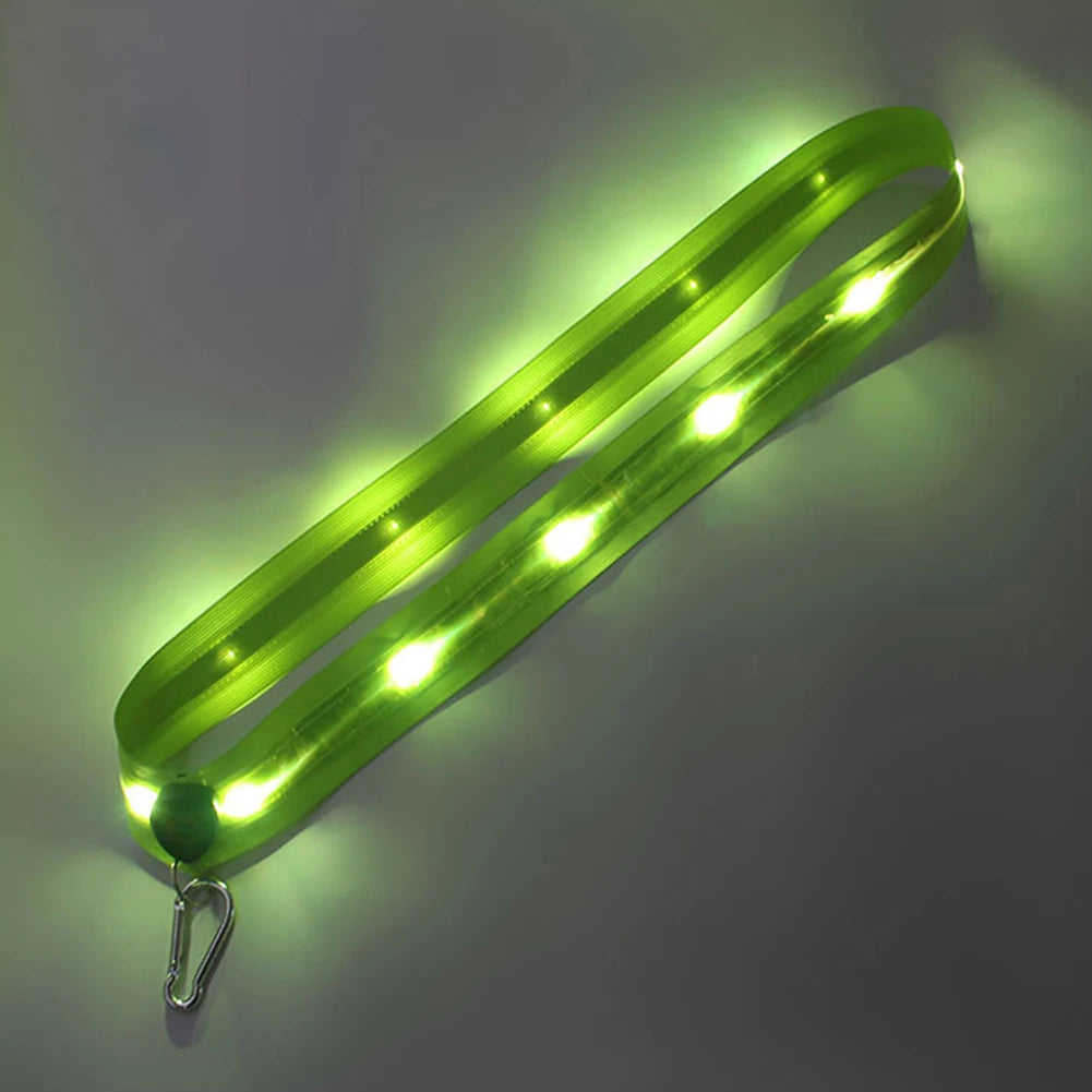🔦 LED Reflective Running Belt with Illuminated Shoulder Straps – USB Rechargeable Night Safety Gear