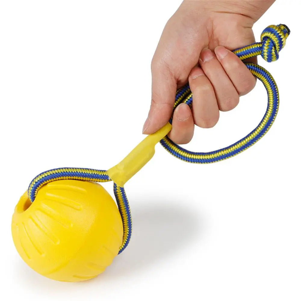 7cm/9cm Yellow Indestructible Rubber Ball Dog Toy