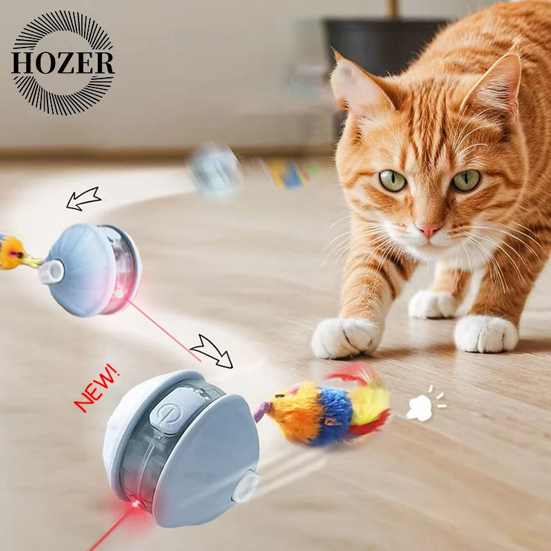 Infrared Interactive Cat Ball Toy – Rechargeable Rolling Tail Toy Imitating Mouse