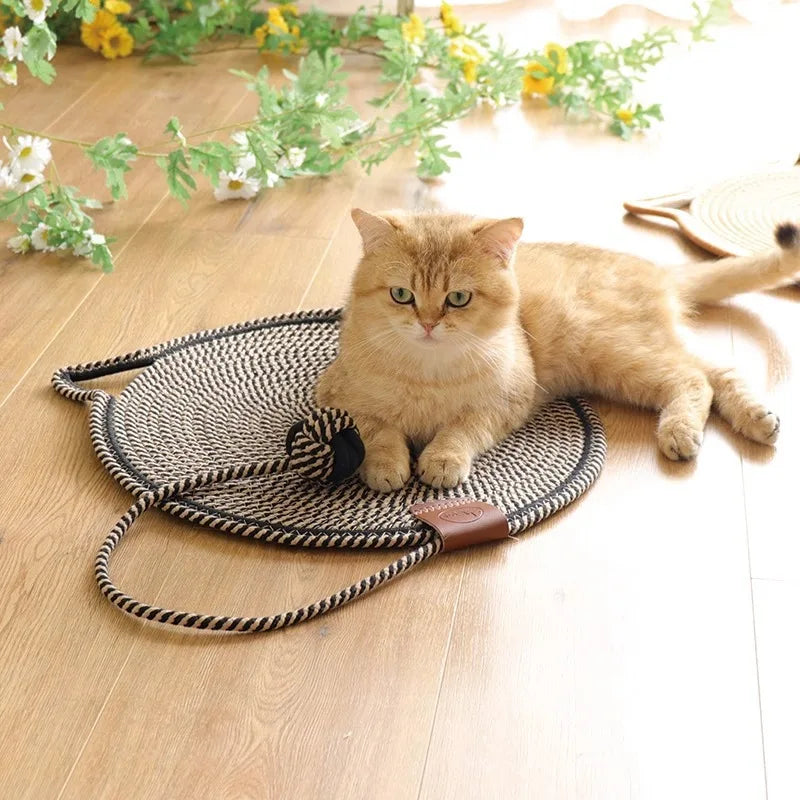 Cotton Rope Cat Scratching Mat – Durable Wear-Resistant Claw Grinder & Scratcher Toy