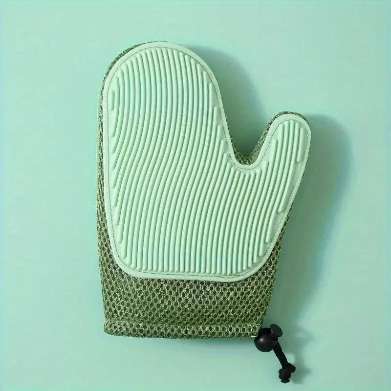 2-in-1 Cat Hair Glove & Pet Fur Remover – Grooming Glove Brush for Shedding