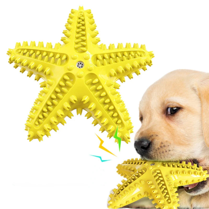 Soundmaking Starfish Dog Toy – Durable, Bite-Resistant, Teeth Cleaning & Treat Dispensing Toy
