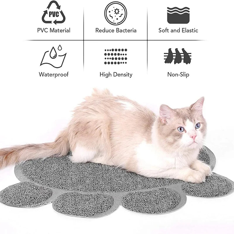 Waterproof Cat Litter Mat – Nonslip Washable Pet Litter Box Mat for Cats