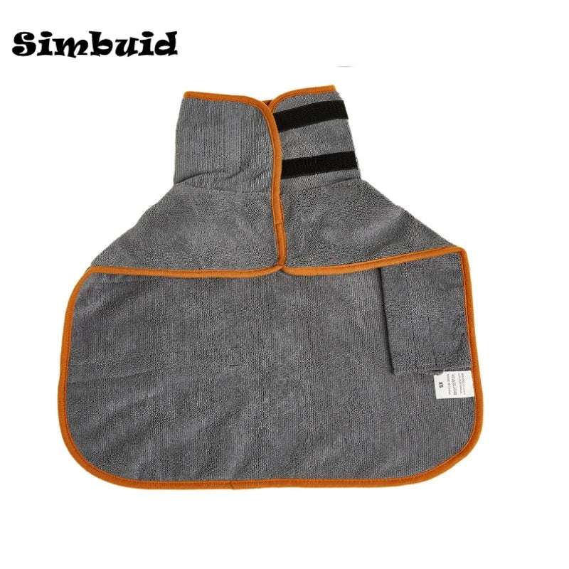 Pet Bathrobe Adjustable Towel – Super Fast-Drying Moisture Robe for Dogs (Large, Medium, Small)