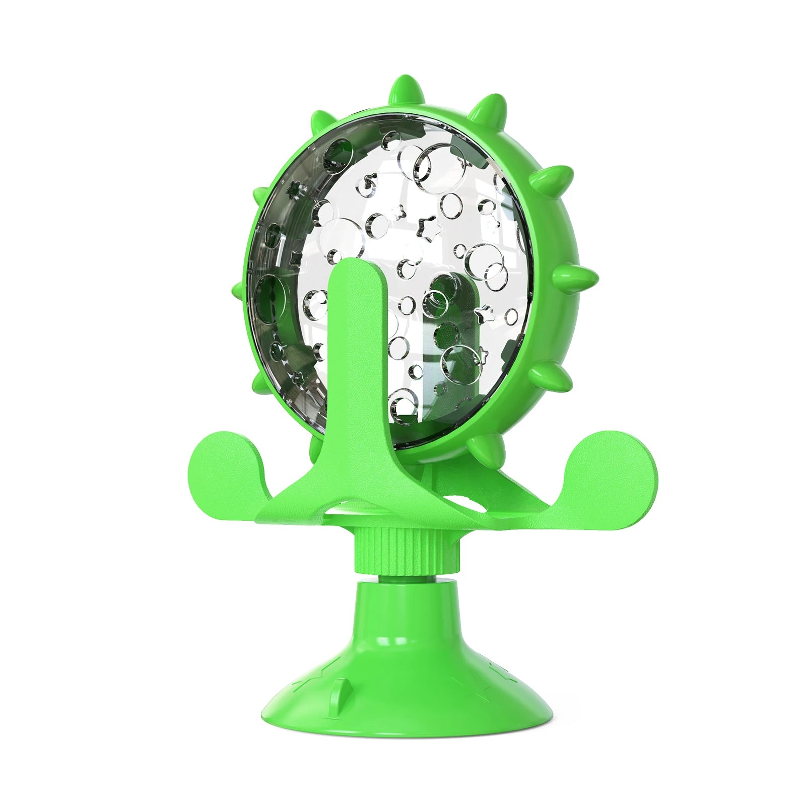 Cat Toy Treat Dispenser with Bell – Interactive Rotatable Wheel Slow Feeder for Kittens & Small Dogs