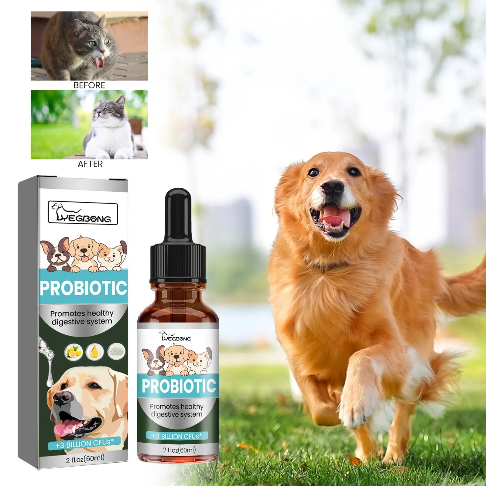 Pet Multivitamin Health Drops – Boost Immunity, Oral Care & Digestive Support for Dogs & Cats
