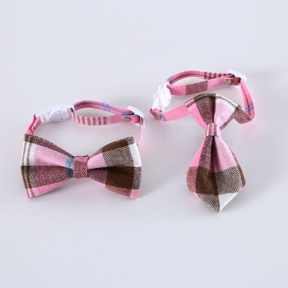 Adjustable Pet Bow Tie – Formal Breakaway Neck Tie Collar for Small Dogs & Cats