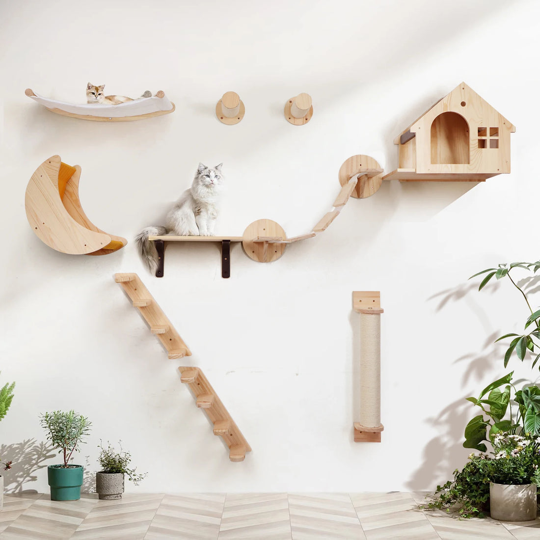 🐾 180cm Large Cat Tree Tower – Multi-Level Indoor Cat Playground with Hammock & Scratching Posts