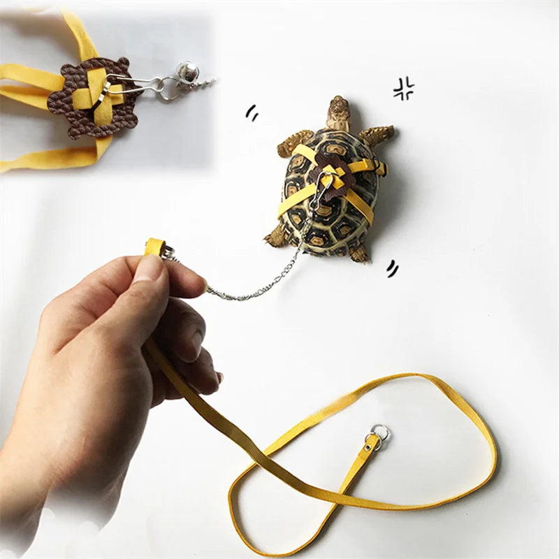 Adjustable Turtle Leash Harness – Outdoor Safety Traction Rope for Small Reptile Pets
