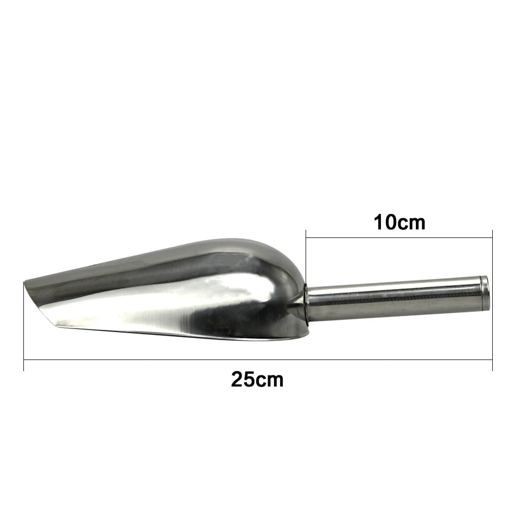 Stainless Steel Pet Food Scoop – Large Capacity Thickened Dog & Cat Food Shovel (23.5 x 8 x 5 cm)