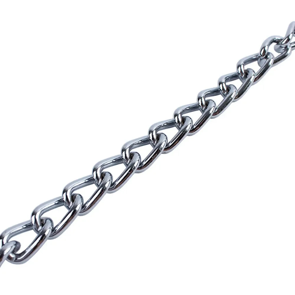 Stainless Steel P Snake Chain Choke Collar – Adjustable Dog Training Collar for Bulldogs & Large Breeds