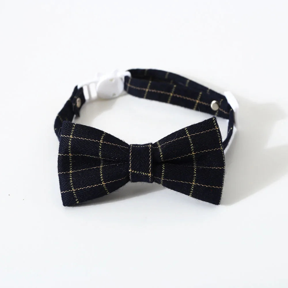 Adjustable Pet Bow Tie – Formal Breakaway Neck Tie Collar for Small Dogs & Cats
