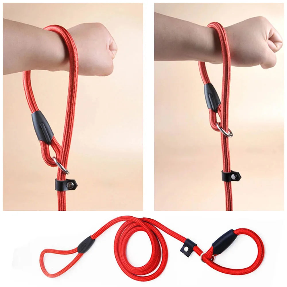 Slip Lead Dog Leash for Small Dogs – Anti-Choking P-Shaped Rope Leash for Puppy Training & Walking