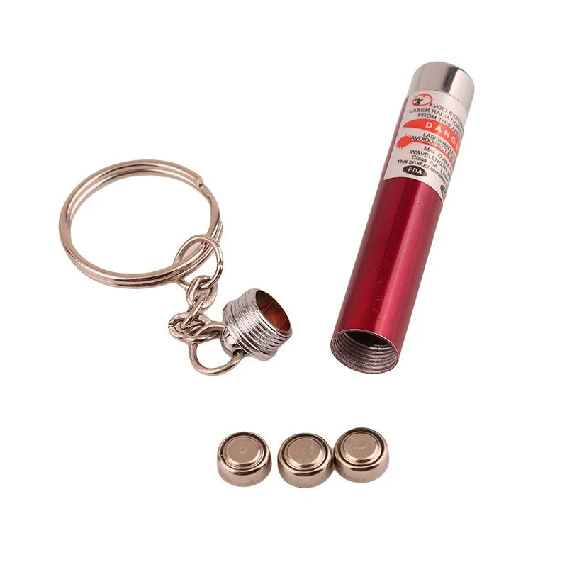 2-in-1 Mini Red Light Laser Pointer LED Torch – Cat & Dog Training Interactive Pet Toy Pen