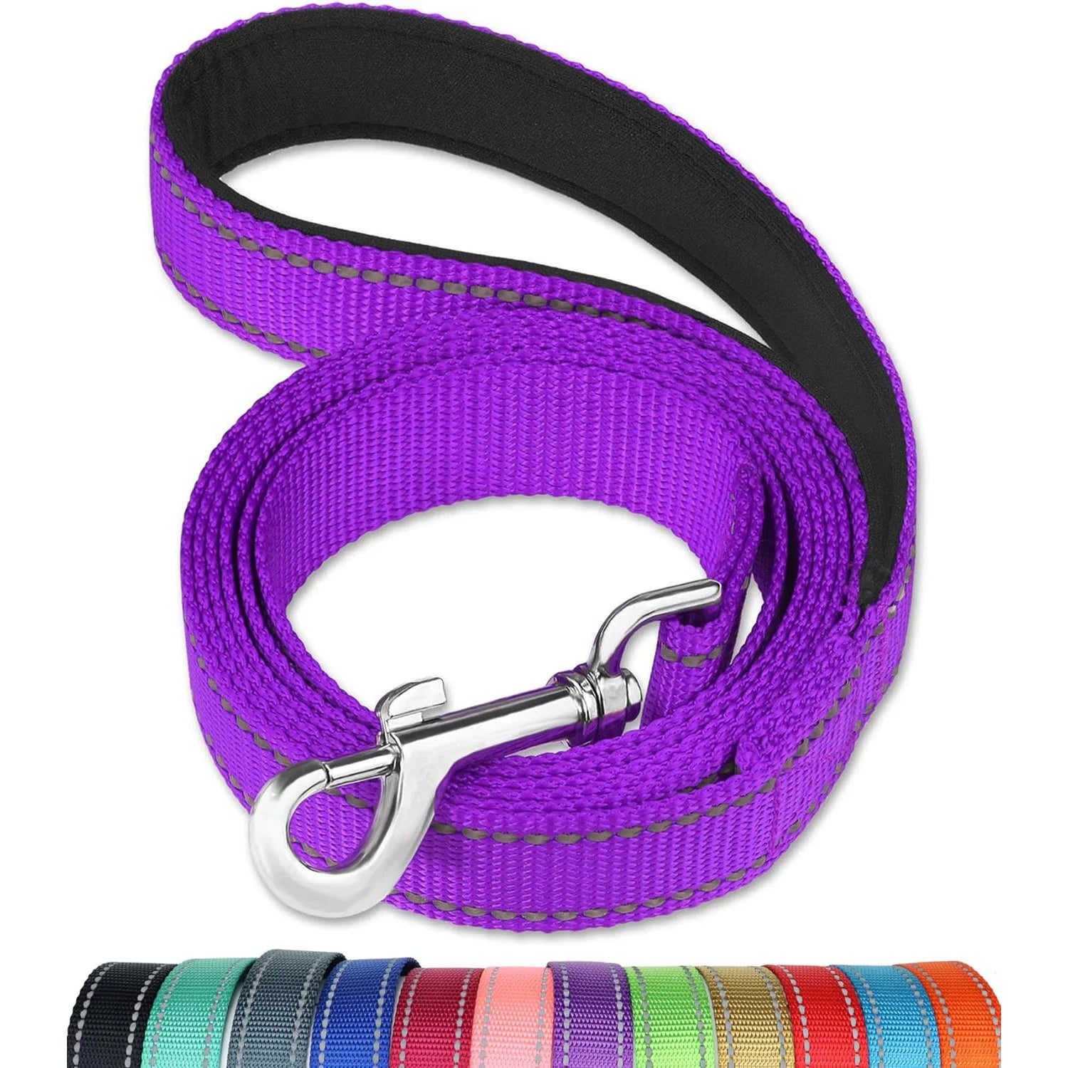 Reflective Dog Leash with Soft Padded Handle – High-Visibility Training Lead