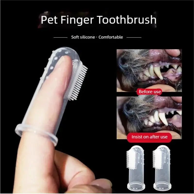 Super Soft Finger Toothbrush for Dogs & Cats – Gentle Pet Dental Cleaning Tool