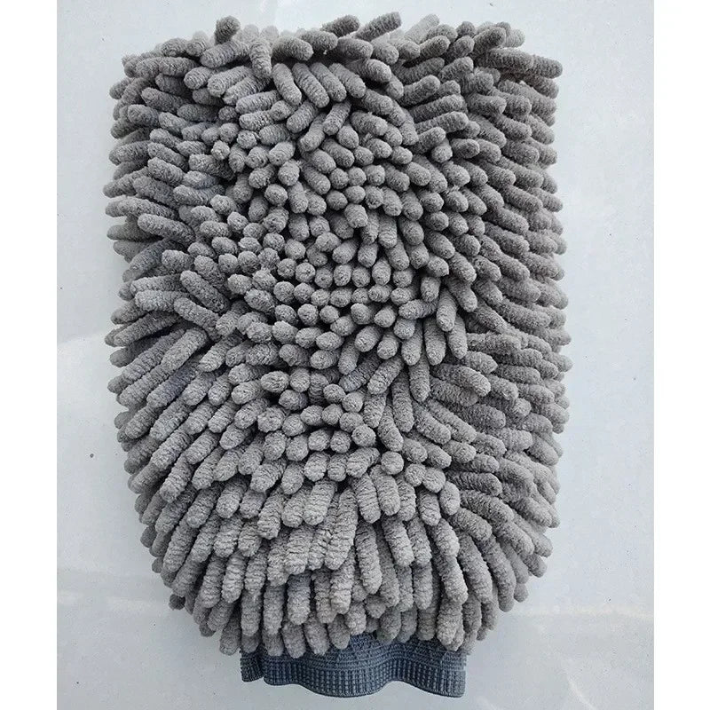 Pet Grooming Glove Towel – Quick-Dry Chenille Mitt for Dogs (All Sizes)