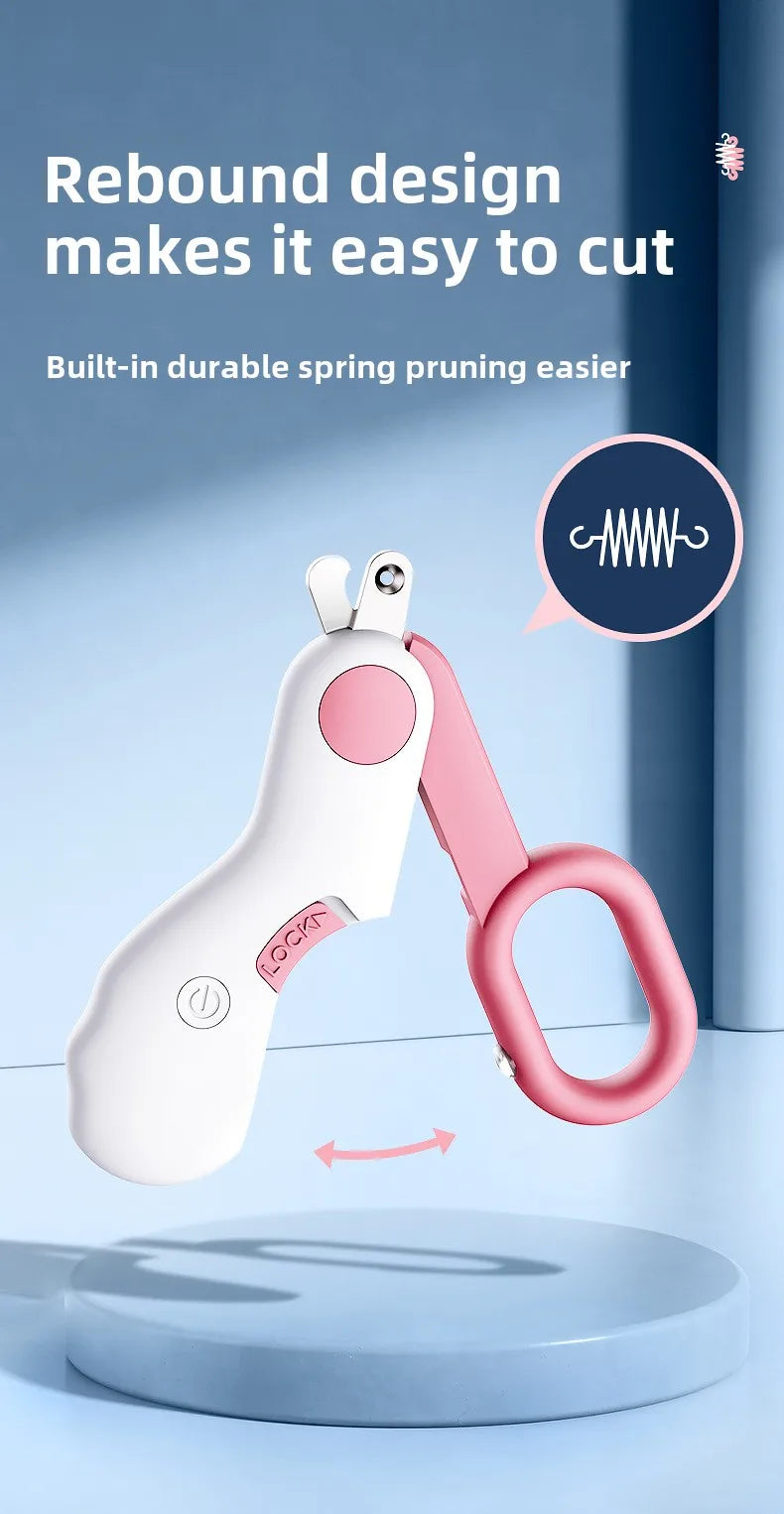 💡 LED Illuminate Blood Line Pet Nail Clippers – Safe, Precise Grooming for Dogs & Cats