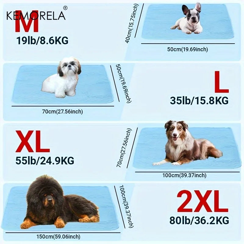 2025 Upgraded Ice-Cool Pet Cooling Mat – Sweat-Absorbent Summer Bed for Small, Medium & Large Pets (4 Sizes Available)