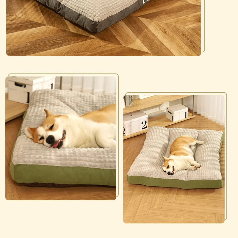 HOOPET Warm Dog Sleeping Bed – Soft Fleece Detachable Blanket Cushion for Small, Medium & Large Dogs