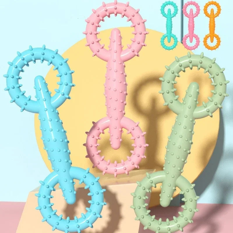 Indestructible Dog Pull Ring Toy – Interactive Chew Toy for Puppies, Teeth Cleaning & Boredom Relief