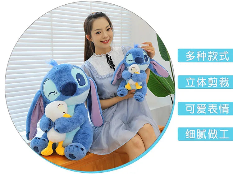 🧸 Disney Lilo & Stitch Plush Toy – Large 30cm-60cm Stuffed Cartoon Doll