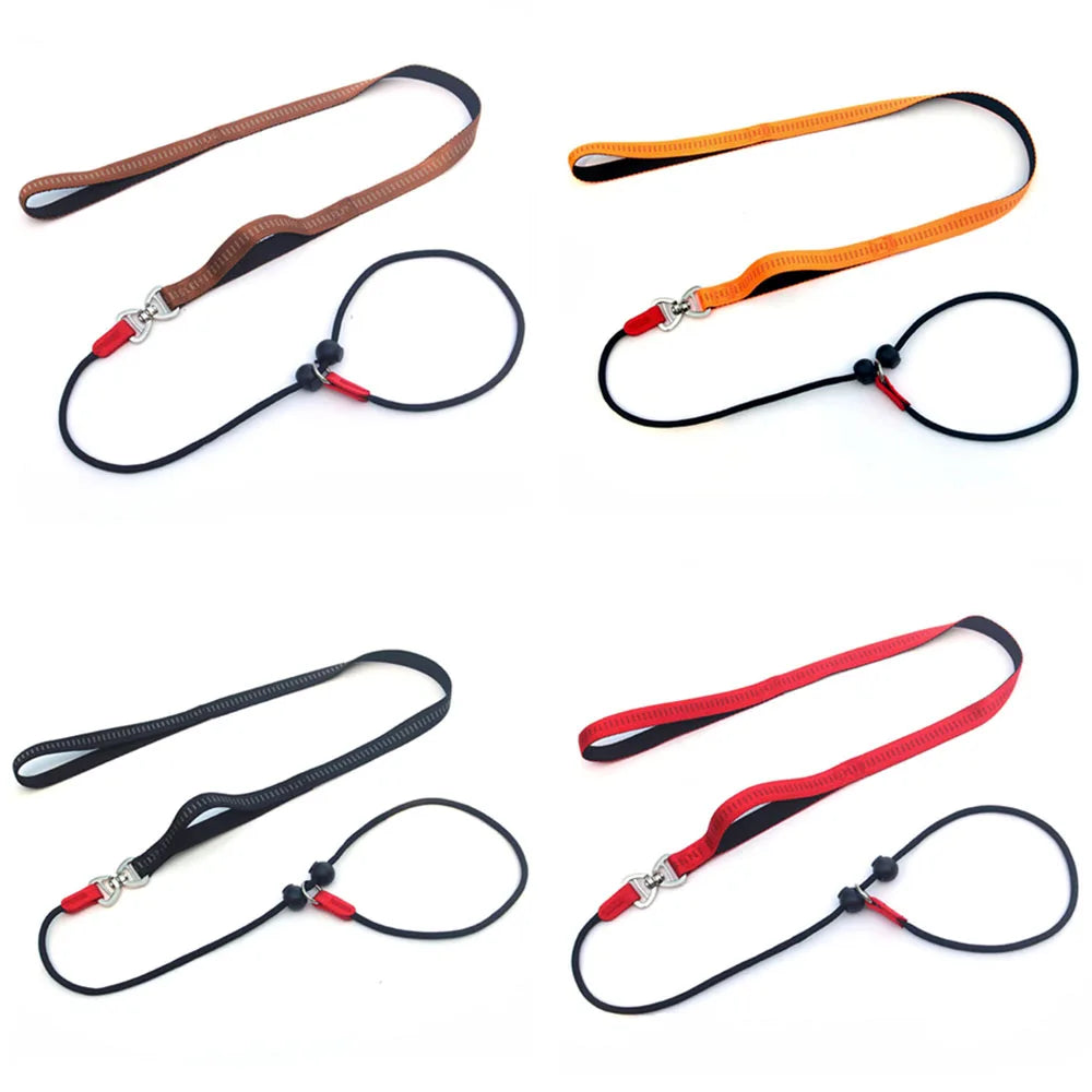 Dog Slip Lead Leash with Double Padded Handle – No Pull Training Lead with Choker Collar & Anti-Tangle Design