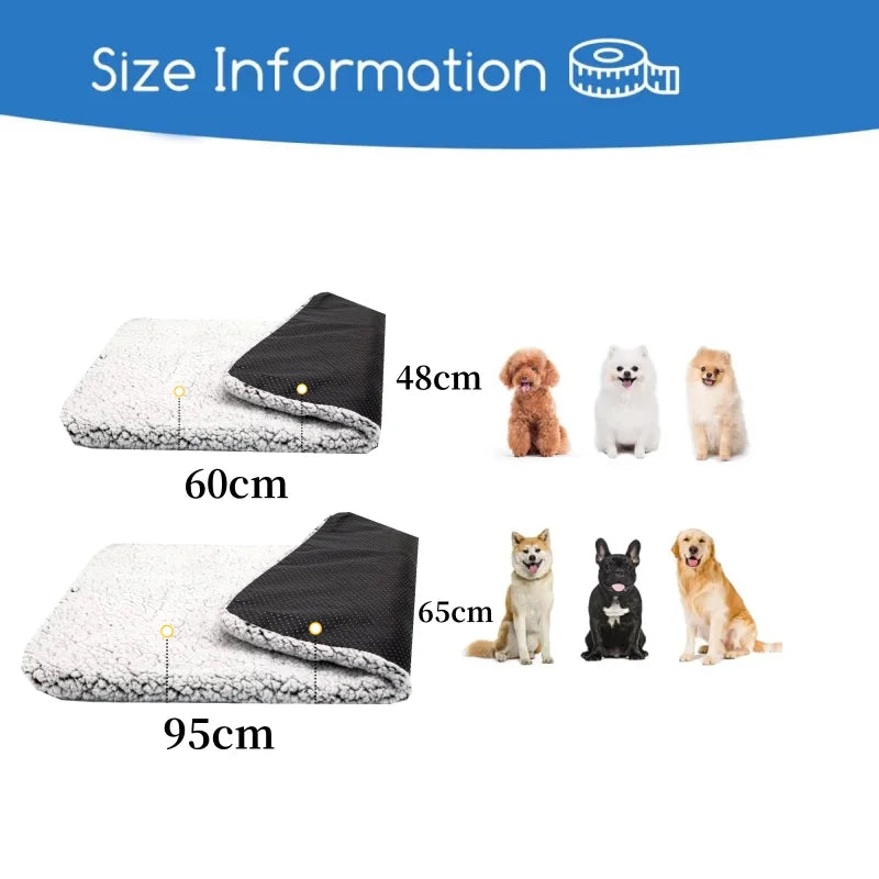 Self-Heating Pet Pad – Thermal Warm Blanket Cushion for Dogs & Cats, Washable Non-Electric Pet Mat