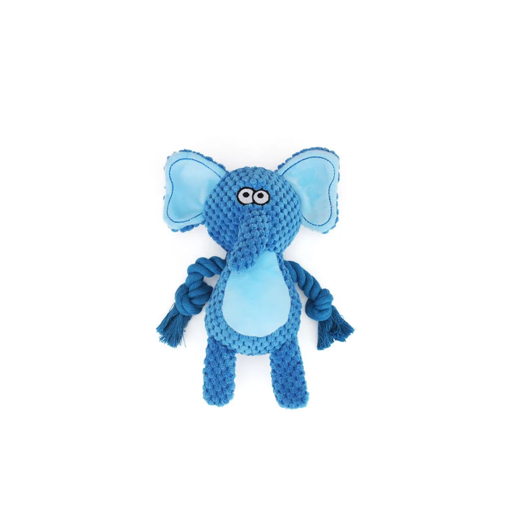 Animal Rope Plush Dog Toy – Rabbit & Monkey Squeaky Chew 🐾🧸