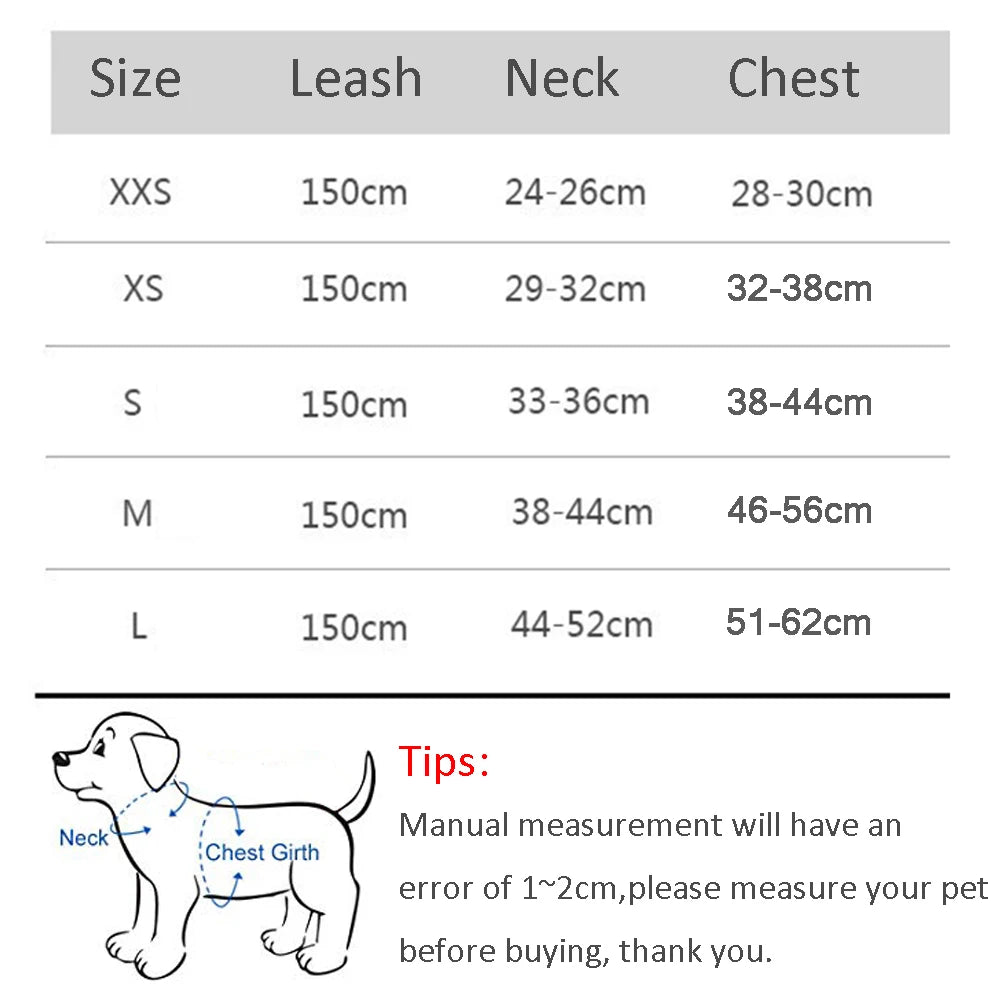 🐾 Adjustable Dog Harness & Leash Set – For Small Dogs, Cats, French Bulldogs, Chihuahuas & Pugs