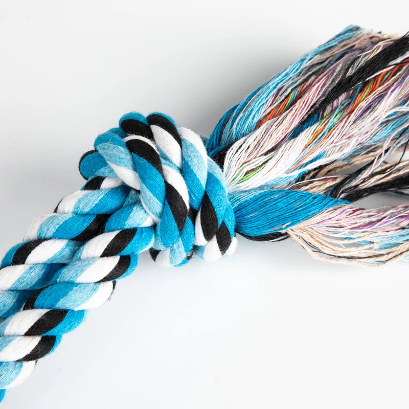 Rope Ball Dog Toy – Durable Cotton Chew & Tooth Cleaning 🐾⚽