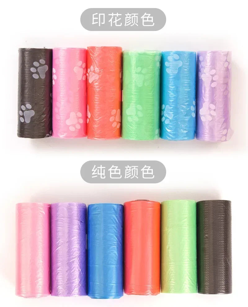 15 Bags/Roll Dog Poop Bags – Leak-Proof Refill Rolls for Outdoor Pet Waste Disposal