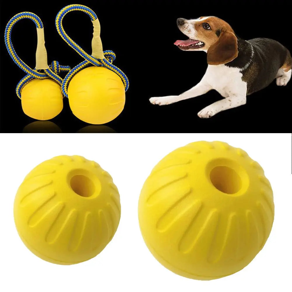7cm/9cm Yellow Indestructible Rubber Ball Dog Toy
