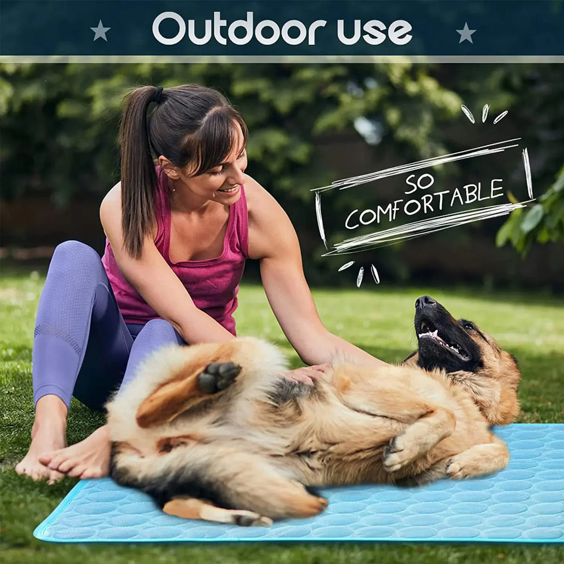 NONOR Dog Cooling Mat – Breathable Summer Pet Bed for Dogs & Cats, Self-Cooling Pad for Crate, Kennel & Car Seat